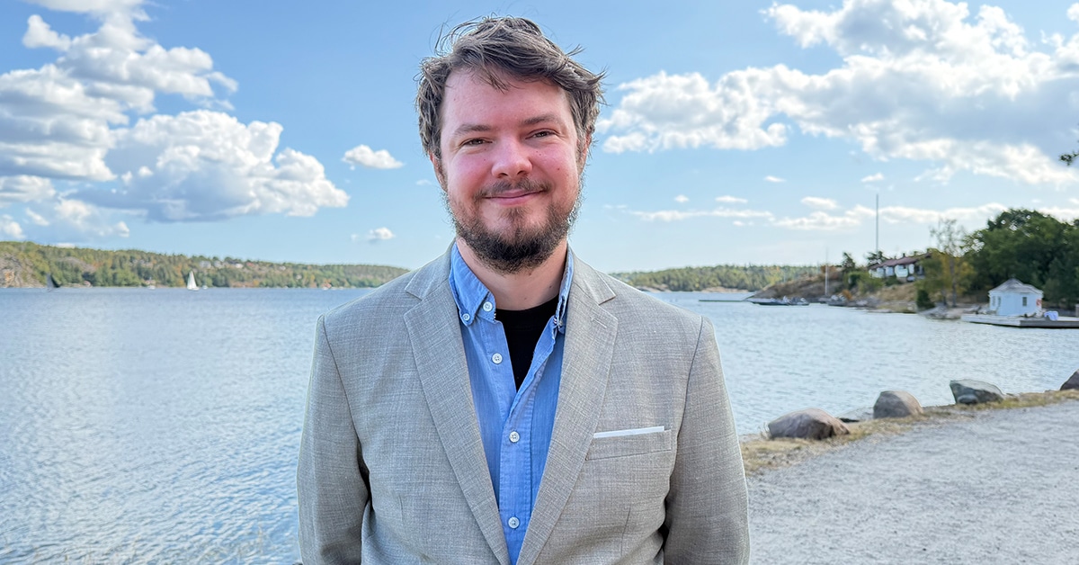 Porträtt Andreas Bergqvist, forskare vid Uppsala universitet.